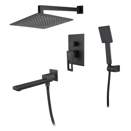 Тропический душ скрытого монтажа Koer KB-66009-05 KR3509 чёрный